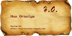 Hux Orsolya névjegykártya
