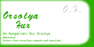 orsolya hux business card